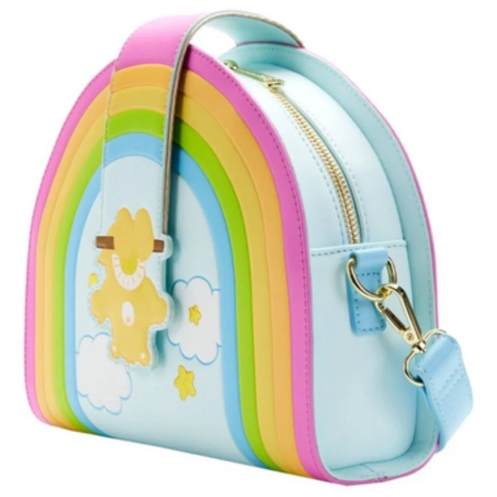 Loungefly Care Bears Rainbow Bag Crossbody Funshine Bear Swing Vegan Carebear